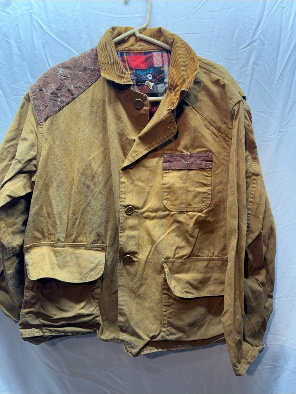 Vintage Blue Bill by Red Head brown duck/canvas hunting jacket with worn in look